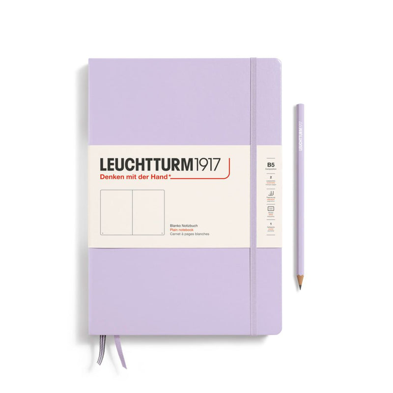 Leuchtturm1917 Notebook Composition Hardcover (B5), Plain - Lilac