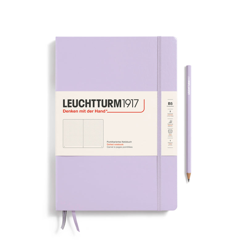 Leuchtturm1917 Notebook Composition Hardcover (B5), Ruled - Lilac