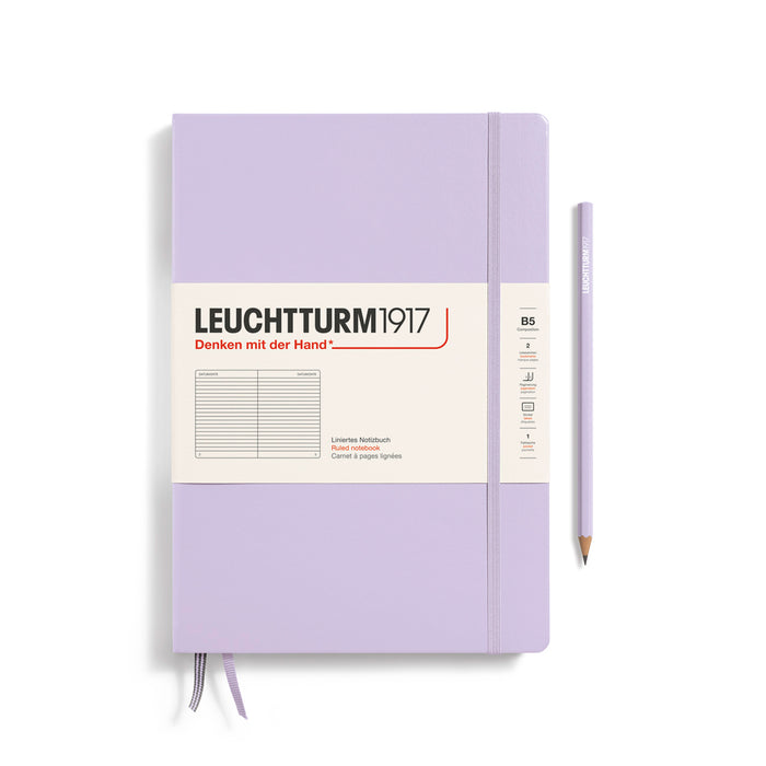Leuchtturm1917 Notebook Composition Softcover (B5), Ruled - Lilac
