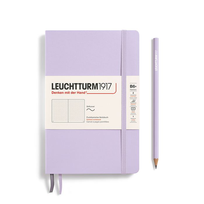 Leuchtturm1917 Notebook Paperback Softcover (B6+), Dotted - Lilac