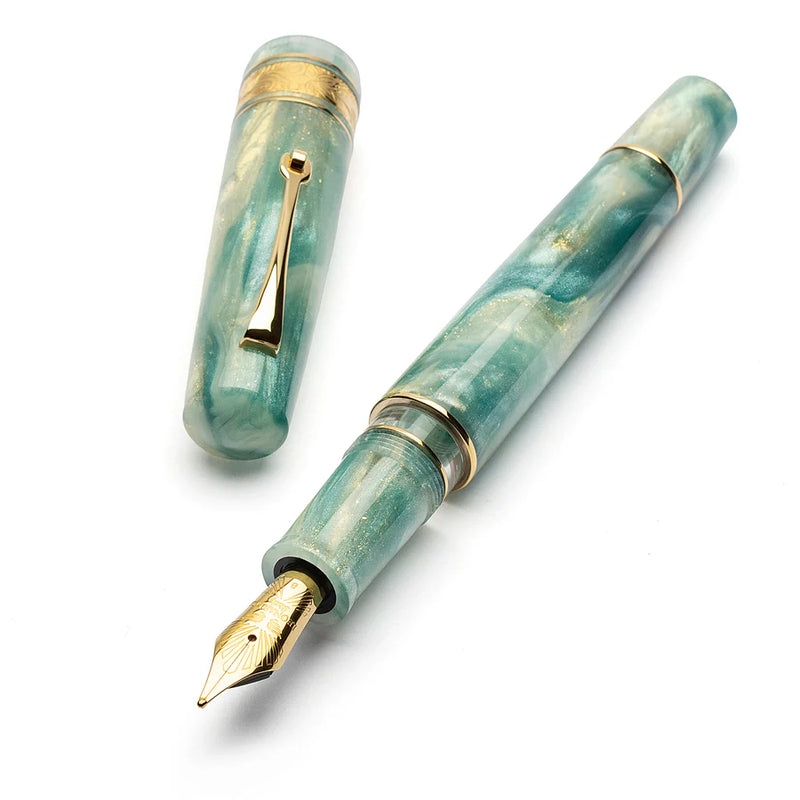 Leonardo Officina Italiana Momento Zero Grande 2.0 Fountain Pen - Ortensia 14k Gold #6 Nib, Gold Trim