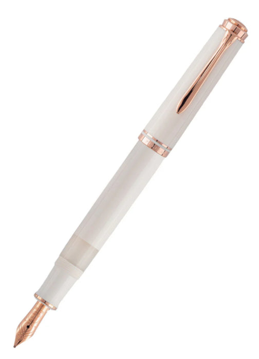 Pelikan M600 Fountain Pen - Souveran White & Rose Gold, Special Edition