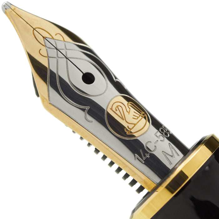 Pelikan M400 Fountain Pen - Souveran Black Green - F