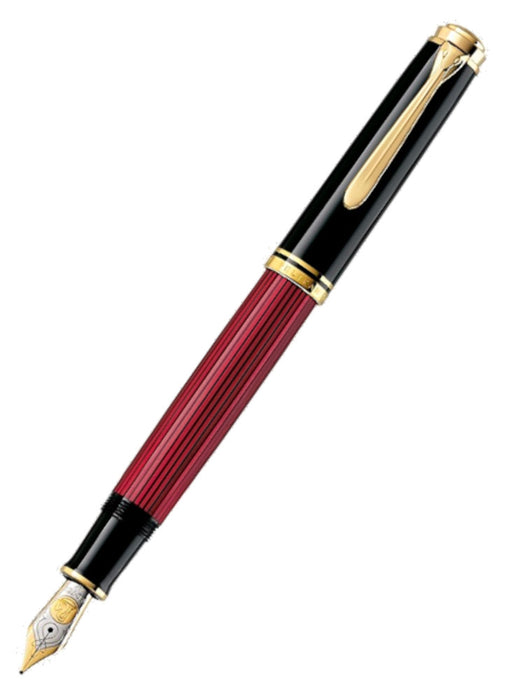 Pelikan M800 Fountain Pen - Souveran Black Red