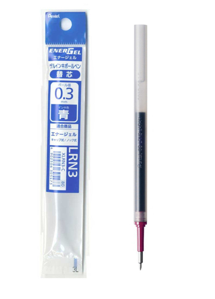 Pentel Energel XLRN Gel Pen Refill - Blue 0.3 mm
