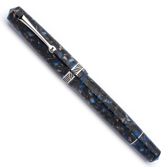 Leonardo Officina Italiana Momento Magico Fountain Pen - Pietra Salata, Silver Trim
