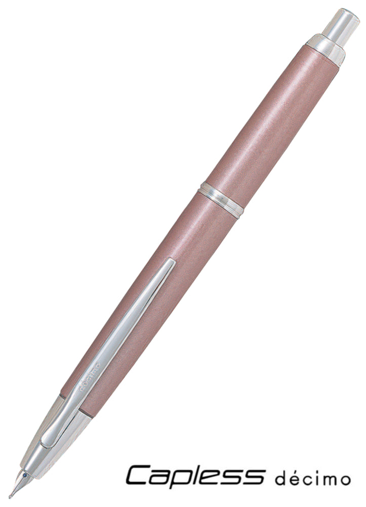 Pilot Capless Decimo Fountain Pen - Champagne Pink