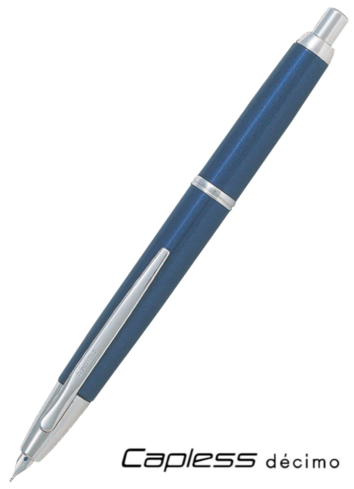 Pilot Capless Decimo Fountain Pen - Dark Blue