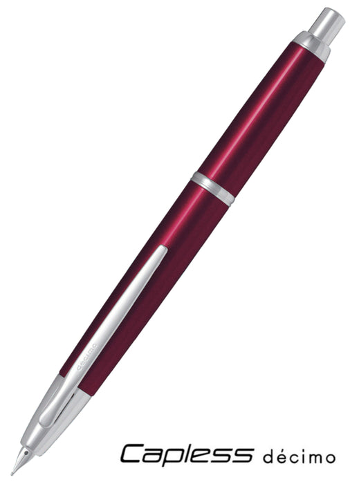 Pilot Capless Decimo Fountain Pen - Red