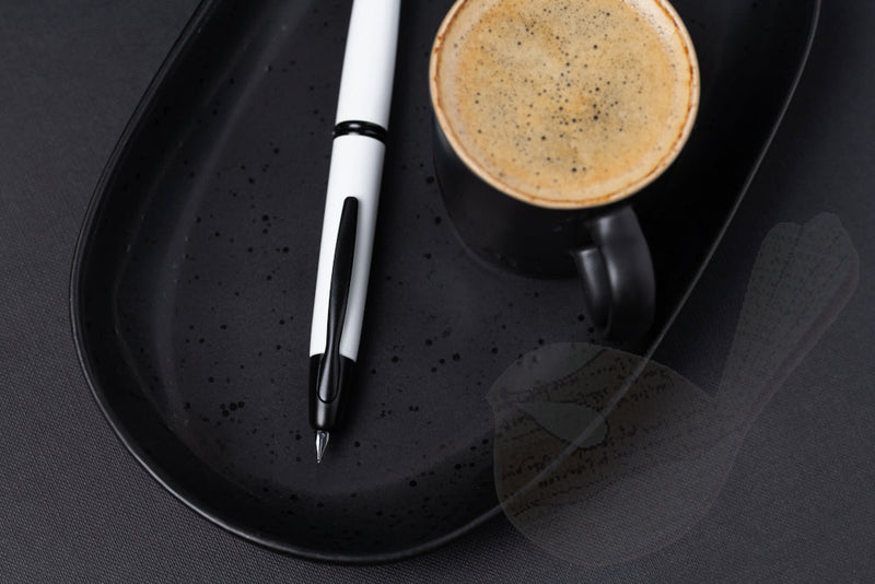 Pilot Capless (Vanishing Point) White Black Accent Fountain Pen - Extra Fine