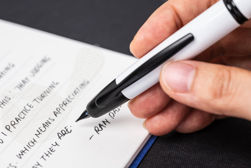Pilot Capless (Vanishing Point) White Black Accent Fountain Pen - Extra Fine