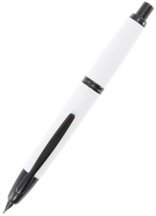 Pilot Capless (Vanishing Point) White Black Accent Fountain Pen - Extra Fine