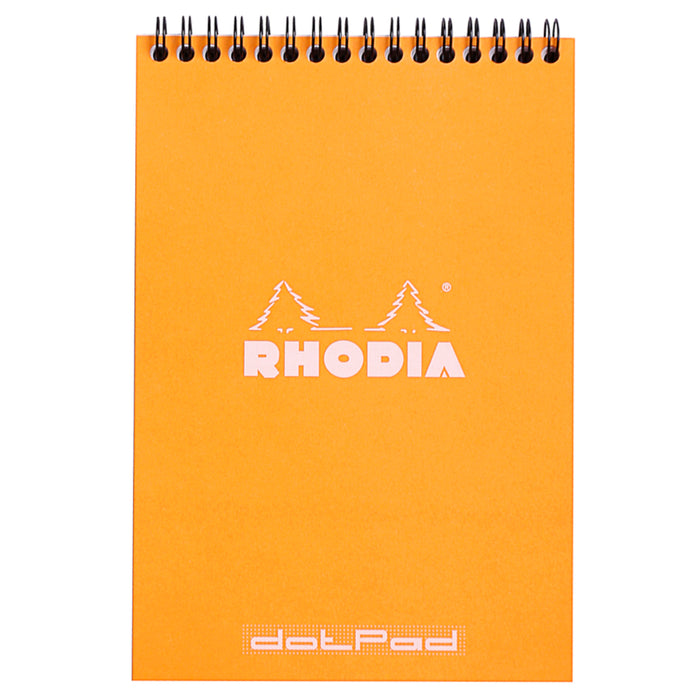 Rhodia No. 16 (A5) Notepad Wirebound - Orange, Dotted