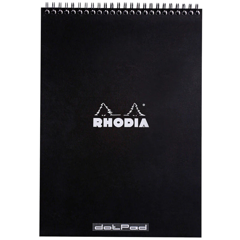 Rhodia No. 18 Notepad - Wirebound, Black, Dotted