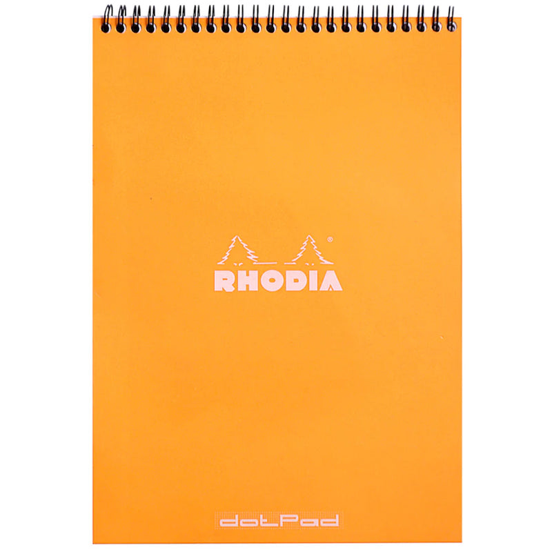 Rhodia No. 18 Notepad - Wirebound, Orange, Dotted