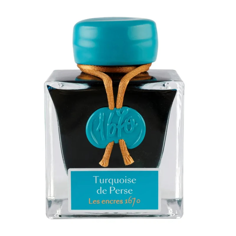 Jacques Herbin 1670 Prestige Shimmer Ink - Turquoise de Perse (Persian Turquoise) 50ml