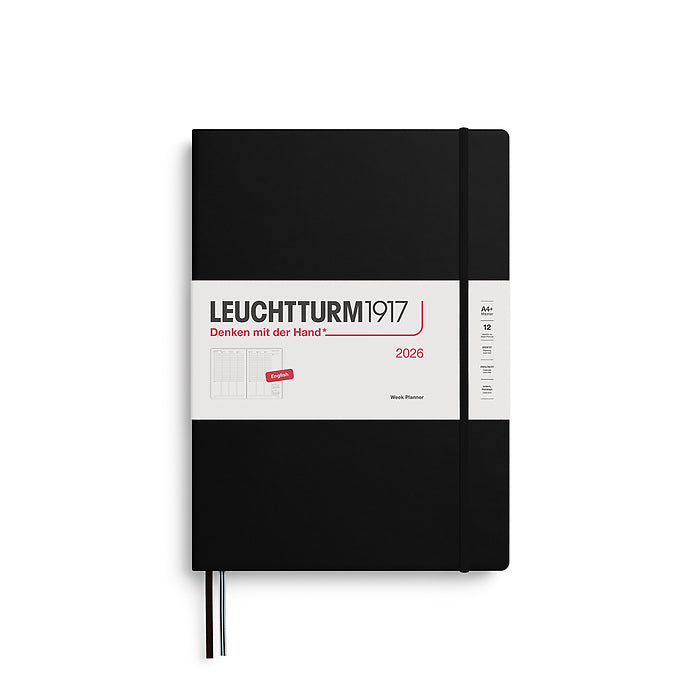 Leuchtturm1917 - 2026 Week Planner (A4+), Hardcover, Black