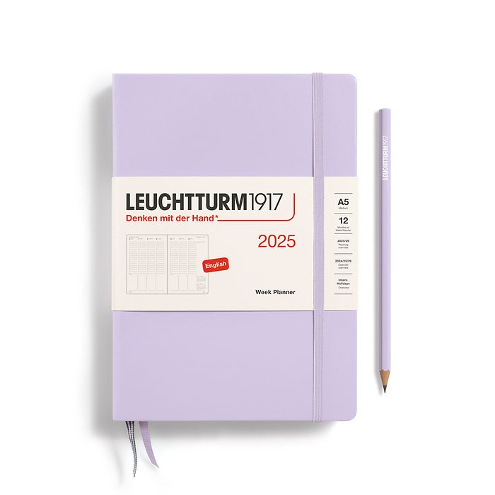 *Clearance* Leuchtturm1917 - 2025 Week Planner Hardcover (A5) - Lilac (Last Year)