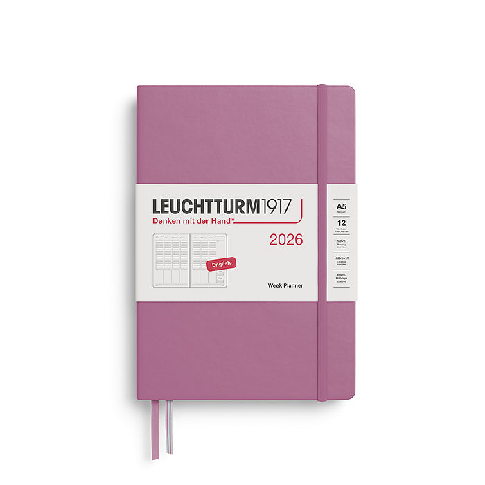 Leuchtturm1917 - 2026 Week Planner Hardcover (A5) - Dusty Rose