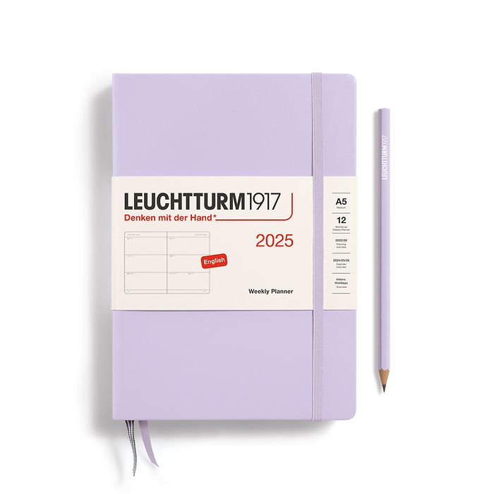 *Clearance* Leuchtturm1917 - 2025 Weekly Planner Hardcover (A5) - Lilac (Last Year)