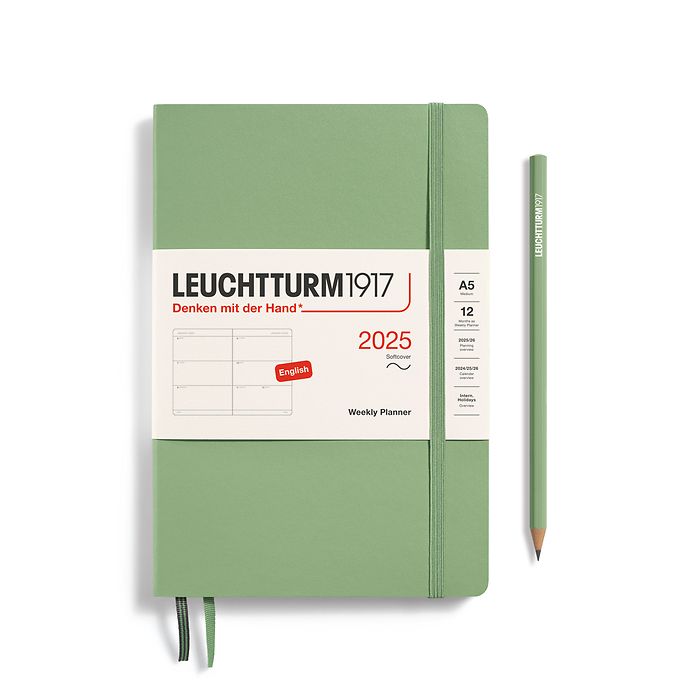 Leuchtturm1917 - 2025 Weekly Planner (A5), Softcover, Sage