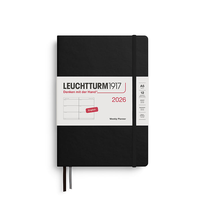 *Clearance* Leuchtturm1917 - 2026 Weekly Planner (A5), Hardcover, Black