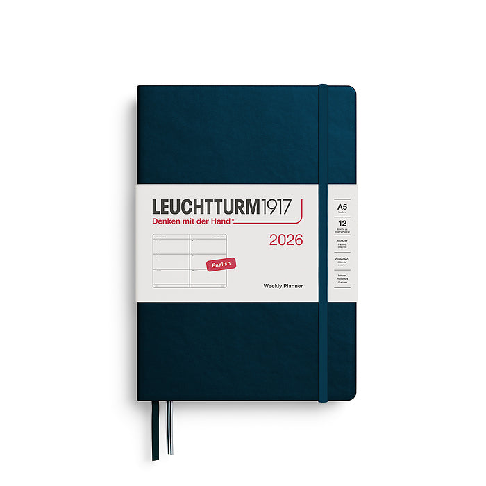 Leuchtturm1917 - 2026 Weekly Planner (A5), Hardcover, Deep Sea