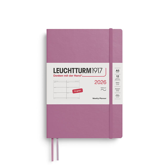 *Clearance* Leuchtturm1917 - 2026 Weekly Planner (A5), Softcover, Dusty Rose