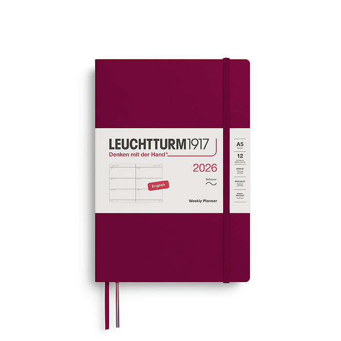 Leuchtturm1917 - 2026 Weekly Planner (A5), Softcover, Port Red
