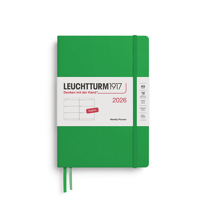 Leuchtturm1917 - 2026 Weekly Planner (A5), Hardcover, Spring Leaf