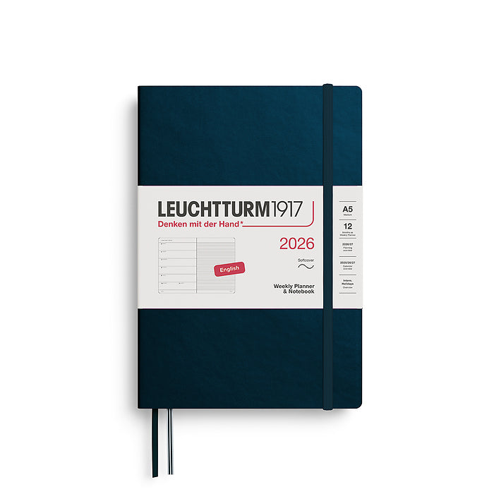 Leuchtturm1917 - 2026 Weekly Planner & Notebook Softcover (A5) - Deep Sea
