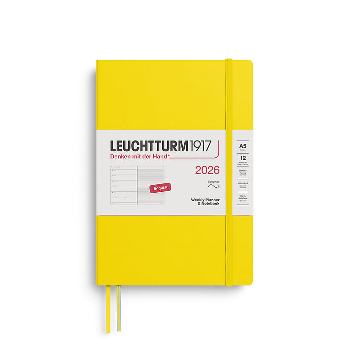 Leuchtturm1917 - 2026 Weekly Planner & Notebook Softcover (A5) - Lemon