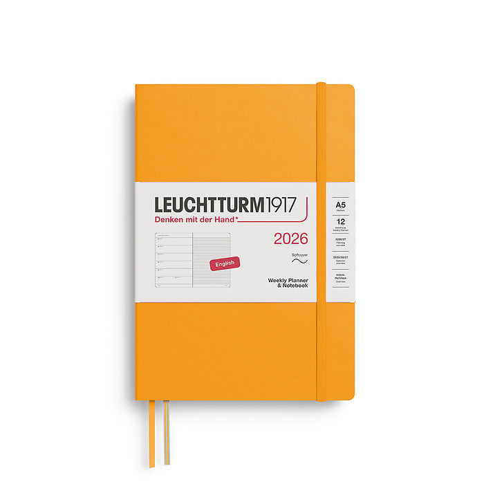 Leuchtturm1917 - 2026 Weekly Planner & Notebook Softcover (A5) - Rising Sun