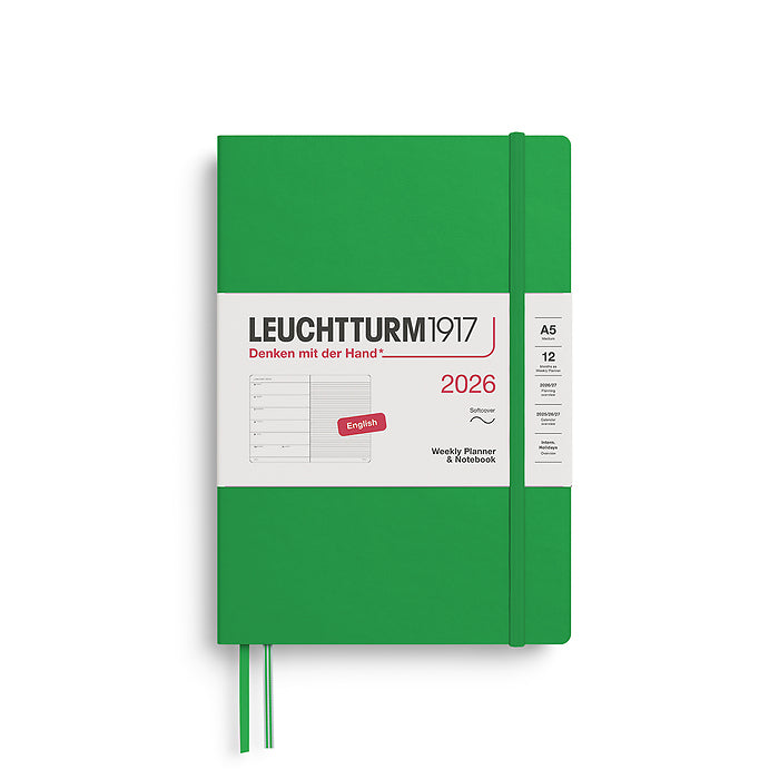 Leuchtturm1917 - 2026 Weekly Planner & Notebook Softcover (A5) - Spring Leaf