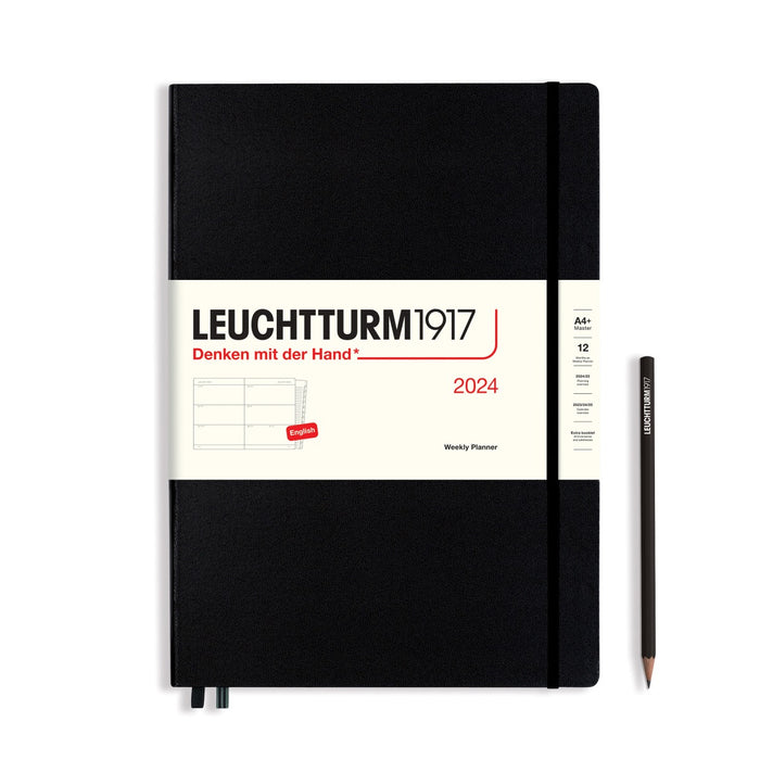 Leuchtturm1917 - 2024 Weekly Planner Master (A4+), with Booklet, Black