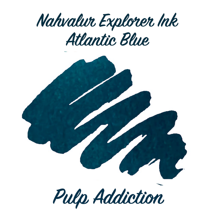 Nahvalur Explorer Ink - Atlantic Blue (Dark Blue Teal) - 2ml Ink Sample
