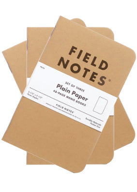 Field Notes Original Plain Notebooks (Set 3)
