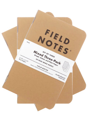 Fjield Notes Field Notes Original Mixed Notebooks, Set of 3. Buy Field Notes ...