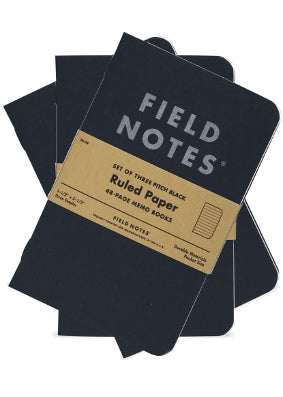 Field Notes Pitch Black Ruled Memo Book (3)