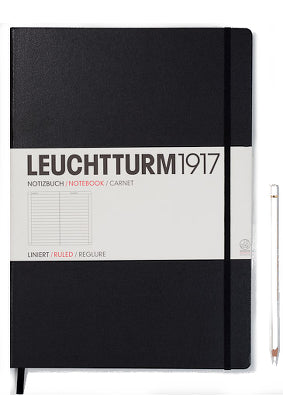 Leuchtturm Black Ruled Notebook, Master (A4)