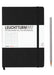 Leuchtturm Hard Cover Black Ruled Notebook, Medium (A5)
