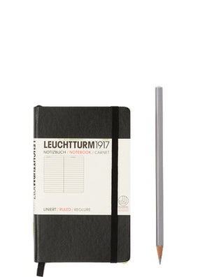Leuchtturm Black Ruled Notebook, Pocket (A6)