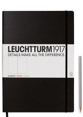 Leuchtturm Black Plain Notebook, Master (A4)