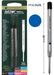 Monteverde P132 Blue Soft Roll Medium Ballpoint Refill, Pk2