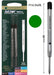 Monteverde P132 Green Soft Roll Medium Ballpoint Refill, Pk2