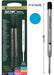 Monteverde P132 Turquoise Soft Roll Medium Ballpoint Refill, Pk2