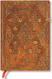 Paperblanks Fall Filigree Persimmon Midi Lined Journal