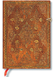 Paperblanks Fall Filigree Persimmon Midi Lined Journal