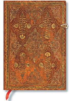 Paperblanks Fall Filigree Persimmon Midi Lined Journal