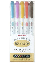 Zebra Mild Liner Deep & Warm 5 Colour Set